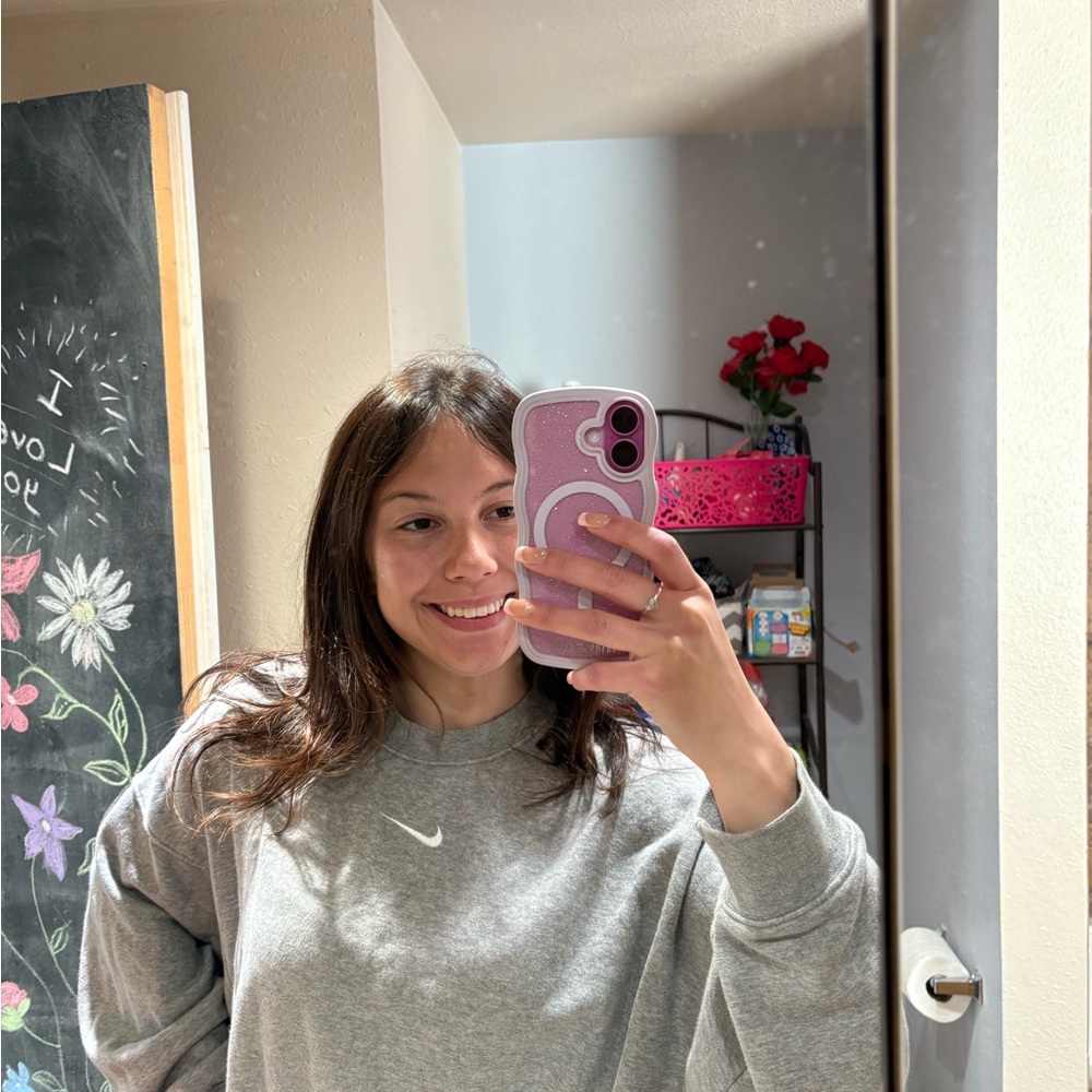 Nike Gray Crew-Neck Sweatshirt